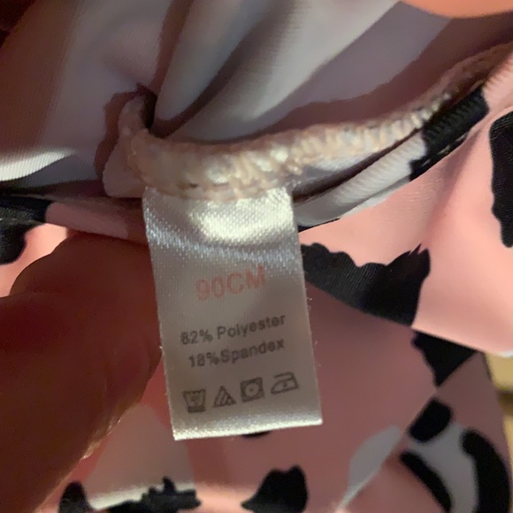 Pink leopard print Toddler bathing suit 18-24m - Picture 3 of 4
